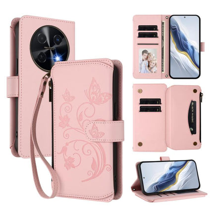 Butterfly Love Flower Multi-card Zipper Wallet Leather Phone Case, For Huawei Enjoy 80 5G, For Huawei nova 12i 4G / 13i  4G, For Huawei Mate 70 Pro