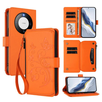 Butterfly Love Flower Multi-card Zipper Wallet Leather Phone Case, For Huawei Mate 60 Pro / 60 Pro+, For Huawei Mate 60, For Huawei Enjoy 50 / nova Y70