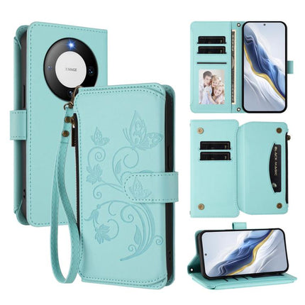 Butterfly Love Flower Multi-card Zipper Wallet Leather Phone Case, For Huawei Mate 60 Pro / 60 Pro+, For Huawei Mate 60, For Huawei Enjoy 50 / nova Y70
