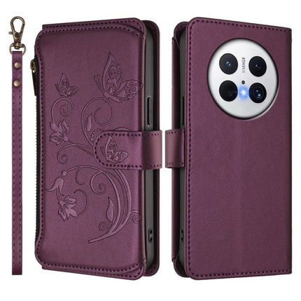 Butterfly Love Flower Multi-card Zipper Wallet Leather Phone Case, For Huawei Mate 70, For Huawei nova 13 Pro, For Huawei nova 13 / 12