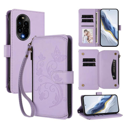 Butterfly Love Flower Multi-card Zipper Wallet Leather Phone Case, For Huawei Mate 70, For Huawei nova 13 Pro, For Huawei nova 13 / 12
