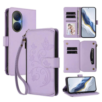 Butterfly Love Flower Multi-card Zipper Wallet Leather Phone Case, For Huawei Enjoy 80 5G, For Huawei nova 12i 4G / 13i  4G, For Huawei Mate 70 Pro
