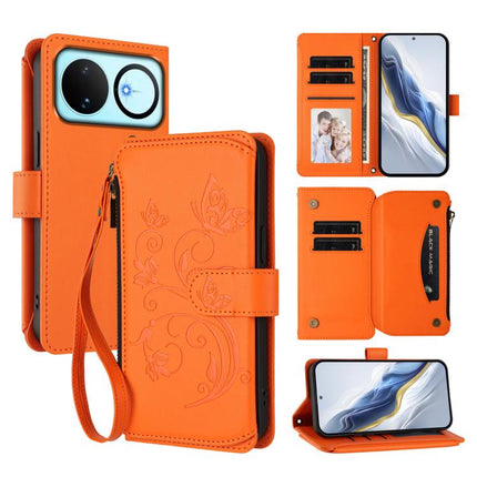 Butterfly Love Flower Multi-card Zipper Wallet Leather Phone Case, For Huawei nova 14 5G / 15 / 16z, For Huawei nova 16, For Huawei Mate 70 Air 5G