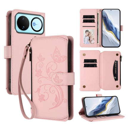 Butterfly Love Flower Multi-card Zipper Wallet Leather Phone Case, For Huawei nova 14 5G / 15 / 16z, For Huawei nova 16, For Huawei Mate 70 Air 5G