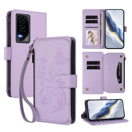 Butterfly Love Flower Multi-card Zipper Wallet Leather Phone Case, For Honor GT 5G, For Honor X9c Smart 5G / X60, For Honor 300 Pro / 300 Ultra