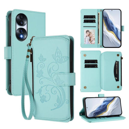 Butterfly Love Flower Multi-card Zipper Wallet Leather Phone Case, For Honor 70 5G, For Honor X8 4G / X30i 5G, For Honor 60 SE 5G