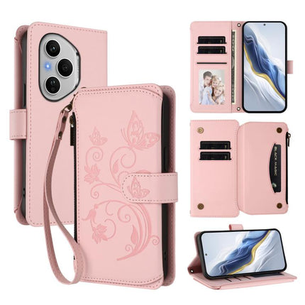 Butterfly Love Flower Multi-card Zipper Wallet Leather Phone Case, For Honor GT Pro 5G, For Honor X60 GT 5G, For Honor 400 Pro Global 160.8mm