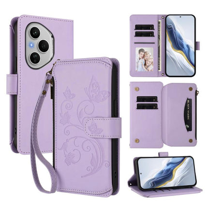 Butterfly Love Flower Multi-card Zipper Wallet Leather Phone Case, For Honor GT Pro 5G, For Honor X60 GT 5G, For Honor 400 Pro Global 160.8mm