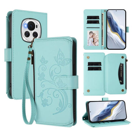 Butterfly Love Flower Multi-card Zipper Wallet Leather Phone Case, For Honor Magic6 Pro 5G, For Honor Magic6 5G, For Honor X9b 5G / Magic6 Lite