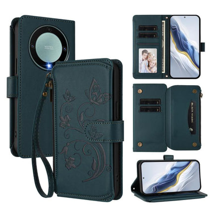 Butterfly Love Flower Multi-card Zipper Wallet Leather Phone Case, For Honor Magic5 Pro, For Honor X9a 5G / Magic5 Lite / X40, For Honor 80 GT 5G