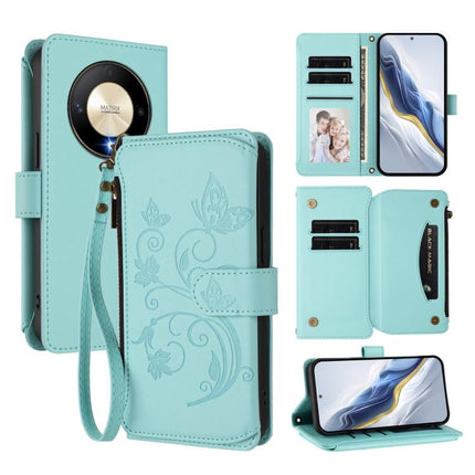 Butterfly Love Flower Multi-card Zipper Wallet Leather Phone Case, For Honor Magic6 Pro 5G, For Honor Magic6 5G, For Honor X9b 5G / Magic6 Lite