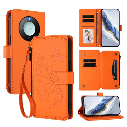 Butterfly Love Flower Multi-card Zipper Wallet Leather Phone Case, For Honor GT 5G, For Honor X9c Smart 5G / X60, For Honor 300 Pro / 300 Ultra
