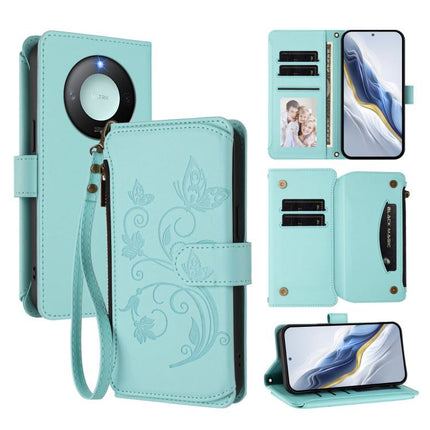 Butterfly Love Flower Multi-card Zipper Wallet Leather Phone Case, For Honor GT 5G, For Honor X9c Smart 5G / X60, For Honor 300 Pro / 300 Ultra