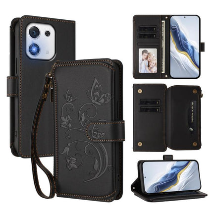 Butterfly Love Flower Multi-card Zipper Wallet Leather Phone Case, For Honor X5c Plus, For Honor 400 Smart, For Honor X70i 5G