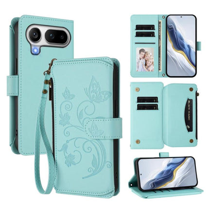 Butterfly Love Flower Multi-card Zipper Wallet Leather Phone Case, For Honor 600 Lite Global, For Honor Magic8 Pro Air 5G, For Honor X8d 4G Global