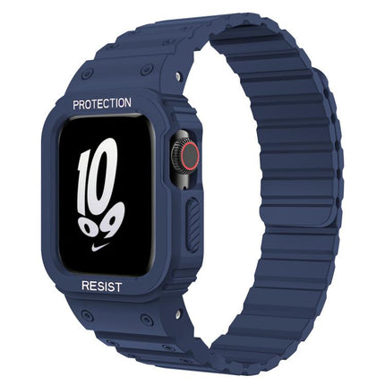 xDfind Magnetic Silicone Watch Band with Integrated Watch Cover, For Apple Watch 42 / 44 / 45mm, For Apple Watch Series 10 / 11 46mm, For Apple Watch Series 10 / 11 42mm, For Apple Watch Ultra 3 / 2 / 1 49mm