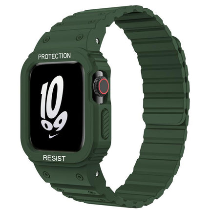 xDfind Magnetic Silicone Watch Band with Integrated Watch Cover, For Apple Watch 42 / 44 / 45mm, For Apple Watch Series 10 / 11 46mm, For Apple Watch Series 10 / 11 42mm, For Apple Watch Ultra 3 / 2 / 1 49mm