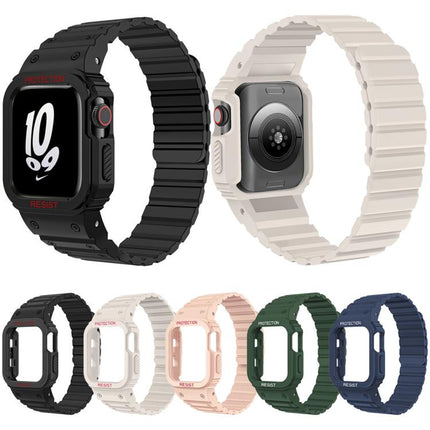 xDfind Magnetic Silicone Watch Band with Integrated Watch Cover, For Apple Watch 42 / 44 / 45mm, For Apple Watch Series 10 / 11 46mm, For Apple Watch Series 10 / 11 42mm, For Apple Watch Ultra 3 / 2 / 1 49mm