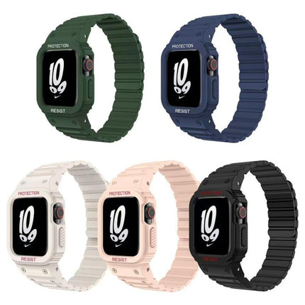 xDfind Magnetic Silicone Watch Band with Integrated Watch Cover, For Apple Watch 42 / 44 / 45mm, For Apple Watch Series 10 / 11 46mm, For Apple Watch Series 10 / 11 42mm, For Apple Watch Ultra 3 / 2 / 1 49mm