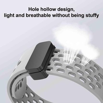 xDfind Hole Style Magnetic Black Buckle Silicone Watch Band, For Huawei Watch Fit4 Pro / Fit4 / Fit3