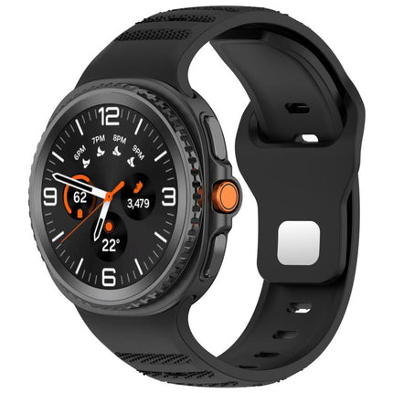 xDfind Round Dots Silver Stud Buckle Silicone Watch Band, For Samsung Galaxy Watch Ultra/Ultra 2025, For Samsung Galaxy Watch8 / 8 Classic