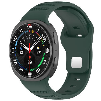 xDfind Round Dots Silver Stud Buckle Silicone Watch Band, For Samsung Galaxy Watch Ultra/Ultra 2025, For Samsung Galaxy Watch8 / 8 Classic