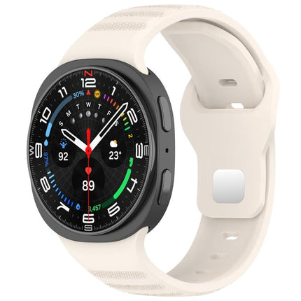 xDfind Round Dots Silver Stud Buckle Silicone Watch Band, For Samsung Galaxy Watch Ultra/Ultra 2025, For Samsung Galaxy Watch8 / 8 Classic
