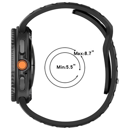 xDfind Round Dots Silver Stud Buckle Silicone Watch Band, For Samsung Galaxy Watch Ultra/Ultra 2025, For Samsung Galaxy Watch8 / 8 Classic