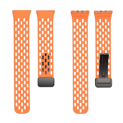 xDfind Hole Style Magnetic Black Buckle Silicone Watch Band, For Galaxy Fit3