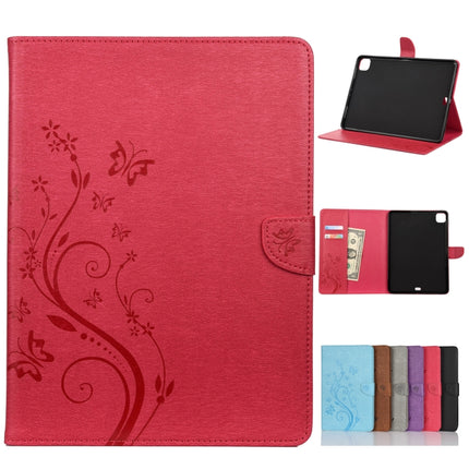 Butterfly Flower Embossing Pattern Horizontal Flip Leather Case with Holder & Card Slots & Wallet, For iPad Pro 11 (2020)