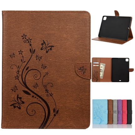 Butterfly Flower Embossing Pattern Horizontal Flip Leather Case with Holder & Card Slots & Wallet, For iPad Pro 11 (2020)