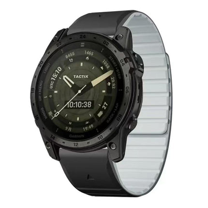 xDfind Two Color Silicone Magnetic Watch Band, For Garmin 26mm, For Garmin 22mm