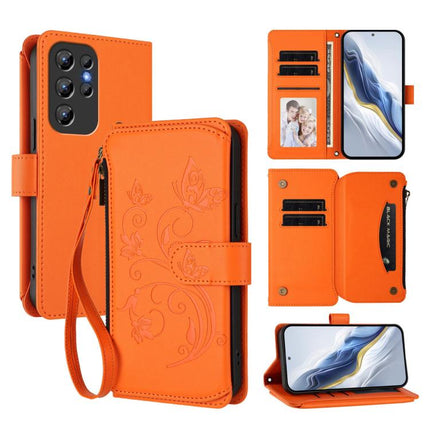 Butterfly Love Flower Multi-card Zipper Wallet Leather Phone Case, For Oukitel C1 Pro / C1, For Oukitel C65 Pro / C65, For Oukitel C58 / C58 Pro