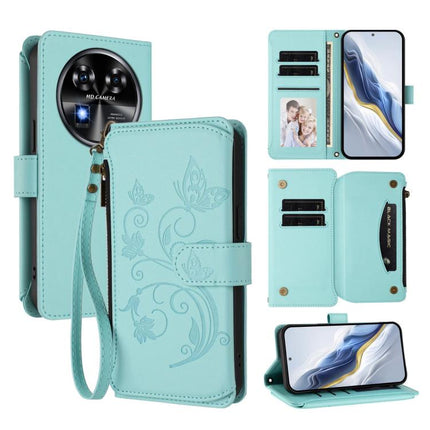 Butterfly Love Flower Multi-card Zipper Wallet Leather Phone Case, For Oukitel C37, For Oukitel C51, For Oukitel C38