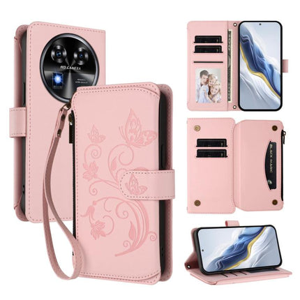 Butterfly Love Flower Multi-card Zipper Wallet Leather Phone Case, For Oukitel C37, For Oukitel C51, For Oukitel C38