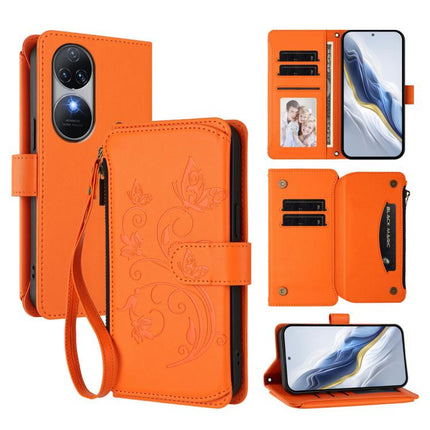 Butterfly Love Flower Multi-card Zipper Wallet Leather Phone Case, For Oukitel C37, For Oukitel C51, For Oukitel C38