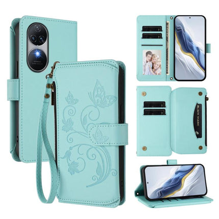 Butterfly Love Flower Multi-card Zipper Wallet Leather Phone Case, For Oukitel C37, For Oukitel C51, For Oukitel C38