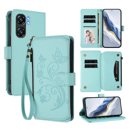 Butterfly Love Flower Multi-card Zipper Wallet Leather Phone Case, For Oukitel C1 Pro / C1, For Oukitel C65 Pro / C65, For Oukitel C58 / C58 Pro