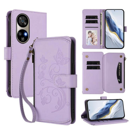 Butterfly Love Flower Multi-card Zipper Wallet Leather Phone Case, For Ulefone Note 19, For Ulefone Note 17 Pro, For Ulefone Note 16 Pro