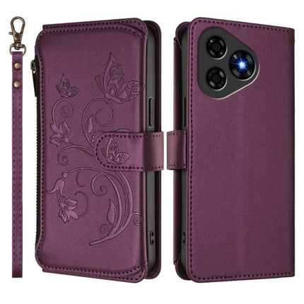 Butterfly Love Flower Multi-card Zipper Wallet Leather Phone Case, For Ulefone Note 19, For Ulefone Note 17 Pro, For Ulefone Note 16 Pro