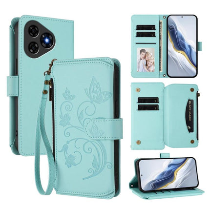 Butterfly Love Flower Multi-card Zipper Wallet Leather Phone Case, For Ulefone Note 19, For Ulefone Note 17 Pro, For Ulefone Note 16 Pro