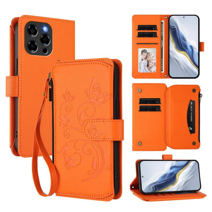 Butterfly Love Flower Multi-card Zipper Wallet Leather Phone Case, For Doogee Note 58 / Note 58 Pro, For Doogee Blade GT, For Doogee N55 / N55 Plus