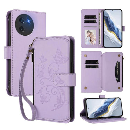 Butterfly Love Flower Multi-card Zipper Wallet Leather Phone Case, For Doogee Note 56 / Note 56 Pro, For Doogee N60 Pro, For Doogee Note 59 / Note 59 Pro