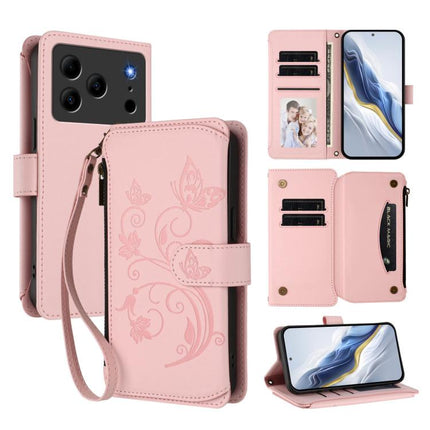 Butterfly Love Flower Multi-card Zipper Wallet Leather Phone Case, For Doogee Note 56 / Note 56 Pro, For Doogee N60 Pro, For Doogee Note 59 / Note 59 Pro