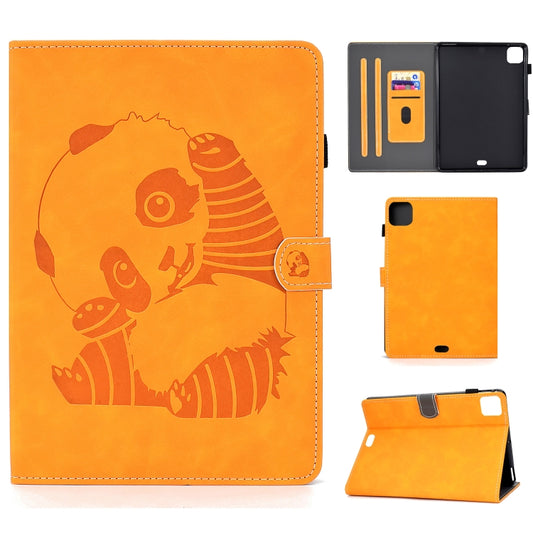 Funda de piel sintética con tapa horizontal con diseño en relieve de oso, soporte, ranura para tarjetas y tira antideslizante, para iPad Air 2022/2020 10.9