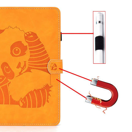 Funda de piel sintética con tapa horizontal con diseño en relieve de oso, soporte, ranura para tarjetas y tira antideslizante, para iPad Air 2022/2020 10.9
