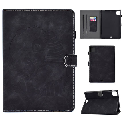 Funda de piel sintética con tapa horizontal con diseño en relieve de oso, soporte, ranura para tarjetas y tira antideslizante, para iPad Air 2022/2020 10.9