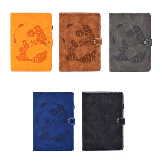 Funda de piel sintética con tapa horizontal con diseño en relieve de oso, soporte, ranura para tarjetas y tira antideslizante, para iPad Air 2022/2020 10.9