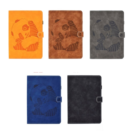 Funda de piel sintética con tapa horizontal con diseño en relieve de oso, soporte, ranura para tarjetas y tira antideslizante, para iPad Air 2022/2020 10.9
