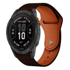 For Garmin Fenix 8/7X/6X/5X 26mm / Dark Brown